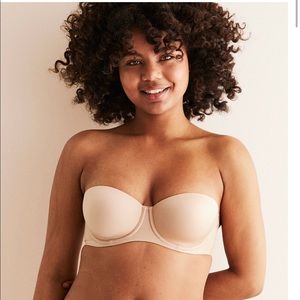 Aerie Sunnie Strapless Lightly Lined Bra Nude 30C